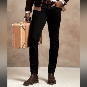 BANANA REPUBLIC MEN’S SKINNY TRAVELER PANTS- black